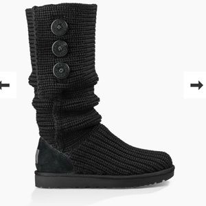 UGG Classic Cardy Boot - Black - Size 7